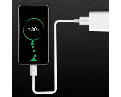 USB кабель Golf GC-42t High Speed Type-C 5A White 1m