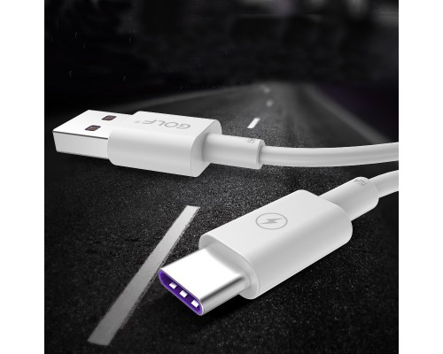 USB кабель Golf GC-42t High Speed Type-C 5A White 1m