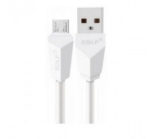 USB Кабель GOLF DIAMOND GC-27m microUSB White 1м