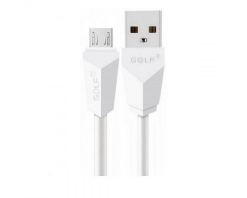 USB Кабель GOLF DIAMOND GC-27m microUSB White 1м