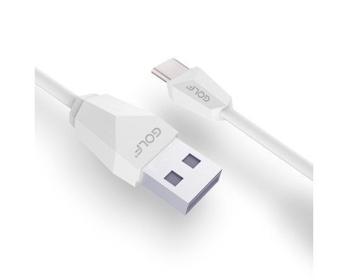 USB Кабель GOLF DIAMOND GC-27m microUSB White 1м