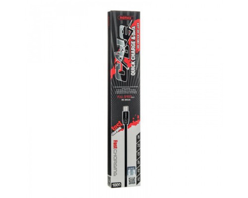 USB кабель Remax RC-001m Full Speed microUSB Black 1m