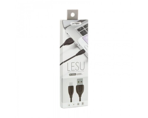 USB кабель Remax RC-050m Lesu microUSB Black 1m
