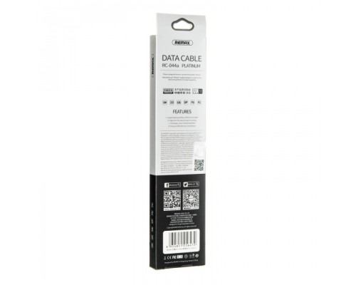 USB кабель Remax RC-044a Platinum Type-C Black 1m