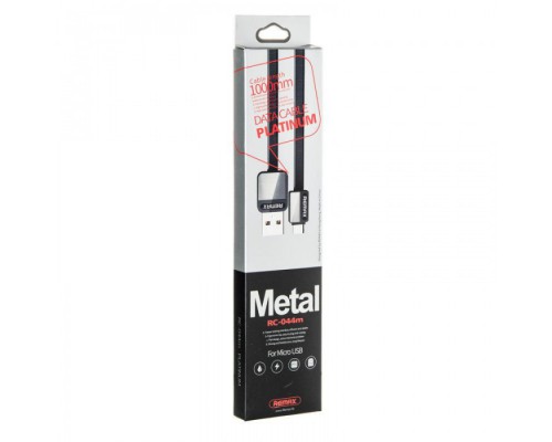USB кабель Remax RC-044i Platinum Lightning iPhone Black 1m