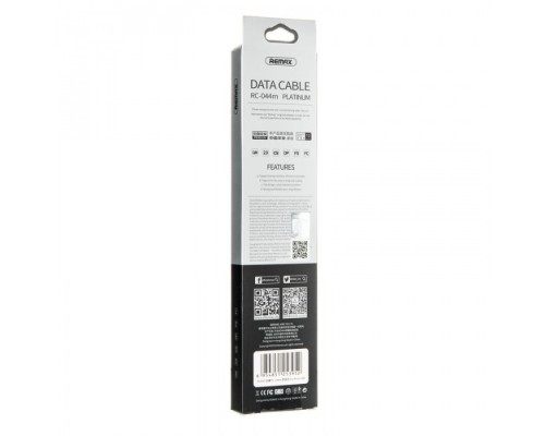 USB кабель Remax RC-044i Platinum Lightning iPhone Black 1m