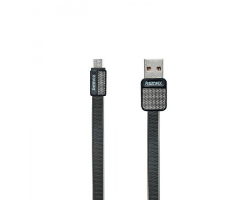 USB кабель Remax RC-044m Platinum microUSB Black 1m