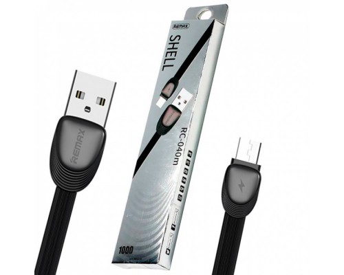 USB кабель Remax RC-040m Shell MicroUSB 1m Black