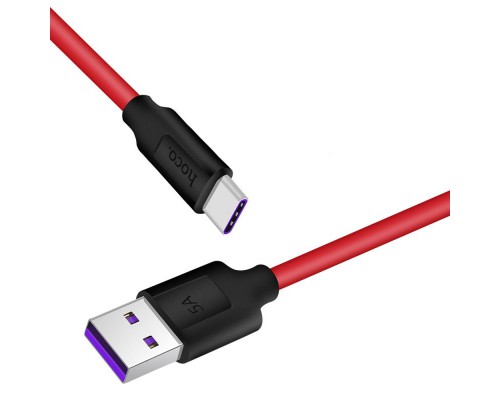 USB кабель Hoco X11 Fast Charging USB Type-C 5A Red 1m