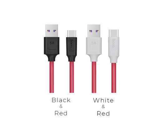 USB кабель Hoco X11 Fast Charging USB Type-C 5A Red 1m