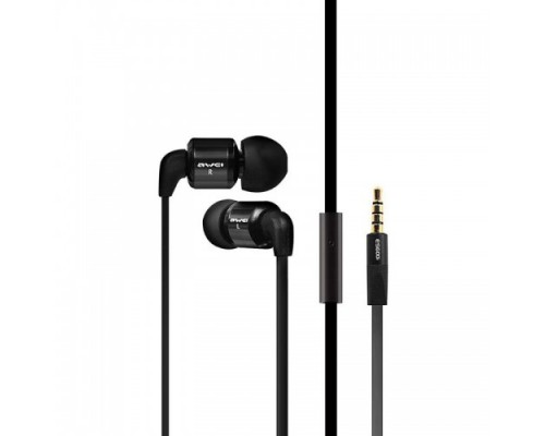Наушники AWEI ES600i Black + микрофон и кнопка ответа