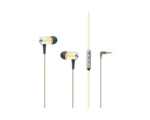 Наушники AWEI S2vi Gold + микрофон и кнопка ответа + регулятор громкости