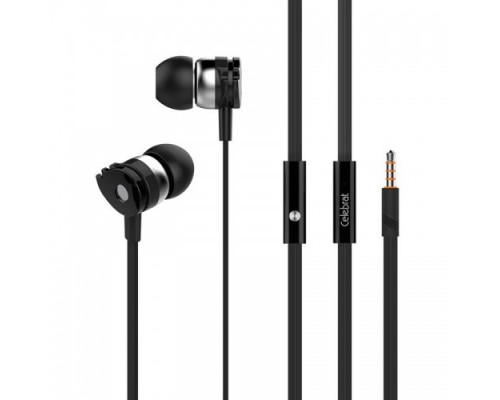 Наушники MP3 Celebrat D1 Black + микрофон и кнопка ответа