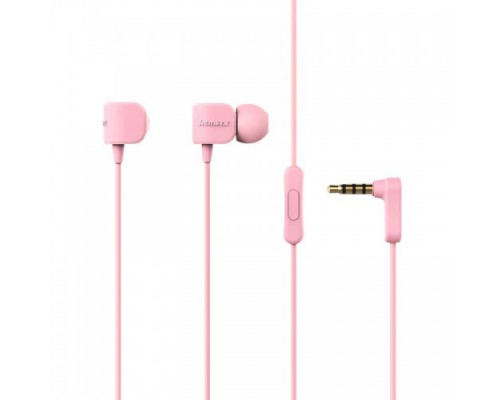 Наушники Remax RM-502 Pink (микрофон и кнопка ответа)