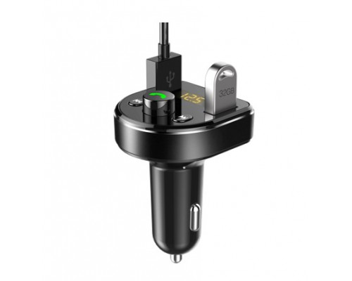 АЗУ FM-модулятор Jellico CM-1 Bluetooth MP3 2USB 3.1А Black