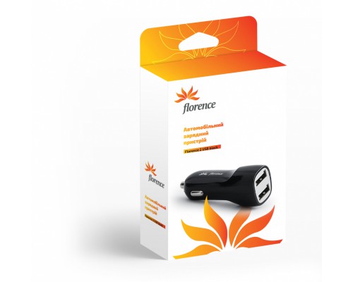 АЗУ Florence 2USB 2.1A Black (CC21-2USB)