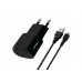 СЗУ Florence 1A USB + кабель microUSB Black (FW-1U010B-M)