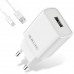 СЗУ Jellico AQC33 1USB 3A QC3.0 + Lightning Кабель White