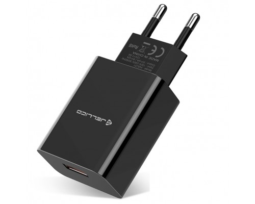 СЗУ Jellico AQC34 1USB 3A QC3.0 + microUSB Кабель Black