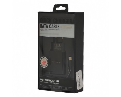 СЗУ Jellico AQC34 1USB 3A QC3.0 + microUSB Кабель Black