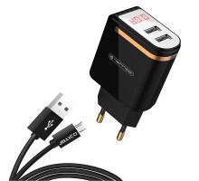 СЗУ Jellico WJ-C80-5 LED 2USB 2.4A + MicroUSB кабель Black