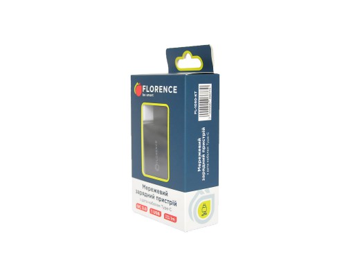 СЗУ Florence 1USB QC 3.0 18W + Кабель Type-C Black (FL-1050-KT)