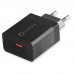 СЗУ Florence 1USB QC 3.0 18W + Кабель Type-C Black (FL-1050-KT)