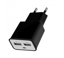 СЗУ Florence 2USB 2A Black (FW-2U020B)