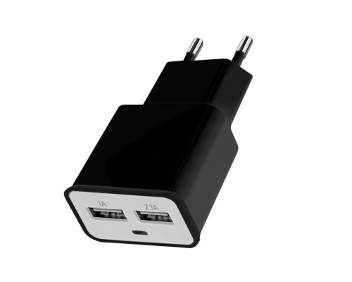 СЗУ Florence 2USB 2A Black (FW-2U020B)