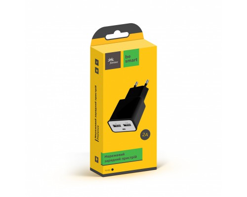СЗУ Florence 2USB 2A Black (FW-2U020B)