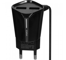 СЗУ Gelius Pro Edition Auto ID 2USB + Cable MicroUSB 2.4A Black