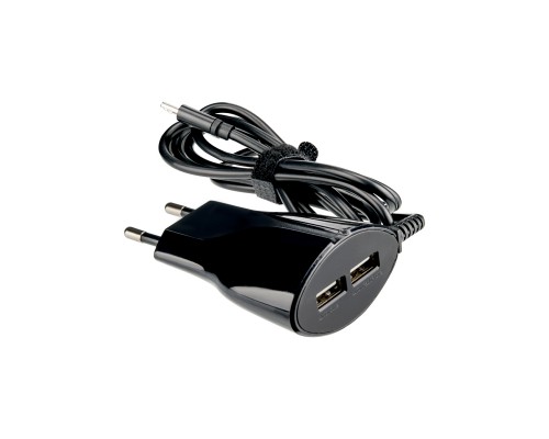 СЗУ Gelius Ultra Edition 2USB + iPhone 5 2.1A Black 1.2m