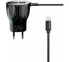 СЗУ Gelius Ultra Edition 2USB + iPhone 5 2.1A Black 1.2m