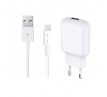 СЗУ Jellico C22-5 1USB 2.1A + microUSB кабель White
