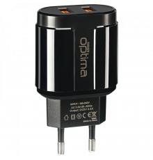 СЗУ Optima Avangard OP-HC02 2USB 2.4A + MicroUSB кабель Black